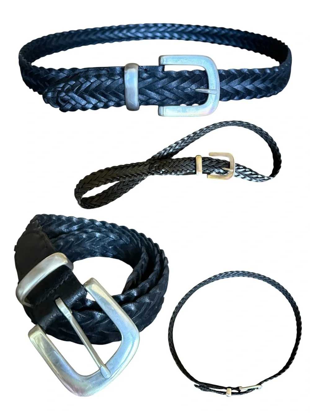✨ RESTORED Vintage Mexican Petatillo Braided Belt | Silver Hardware
